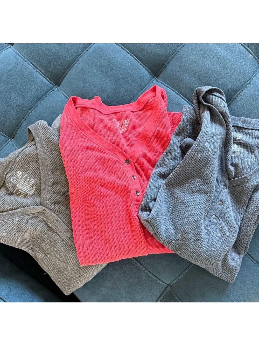 Time and Tru Long Sleeve Tops - Red, Green, and Blue pack of 3
